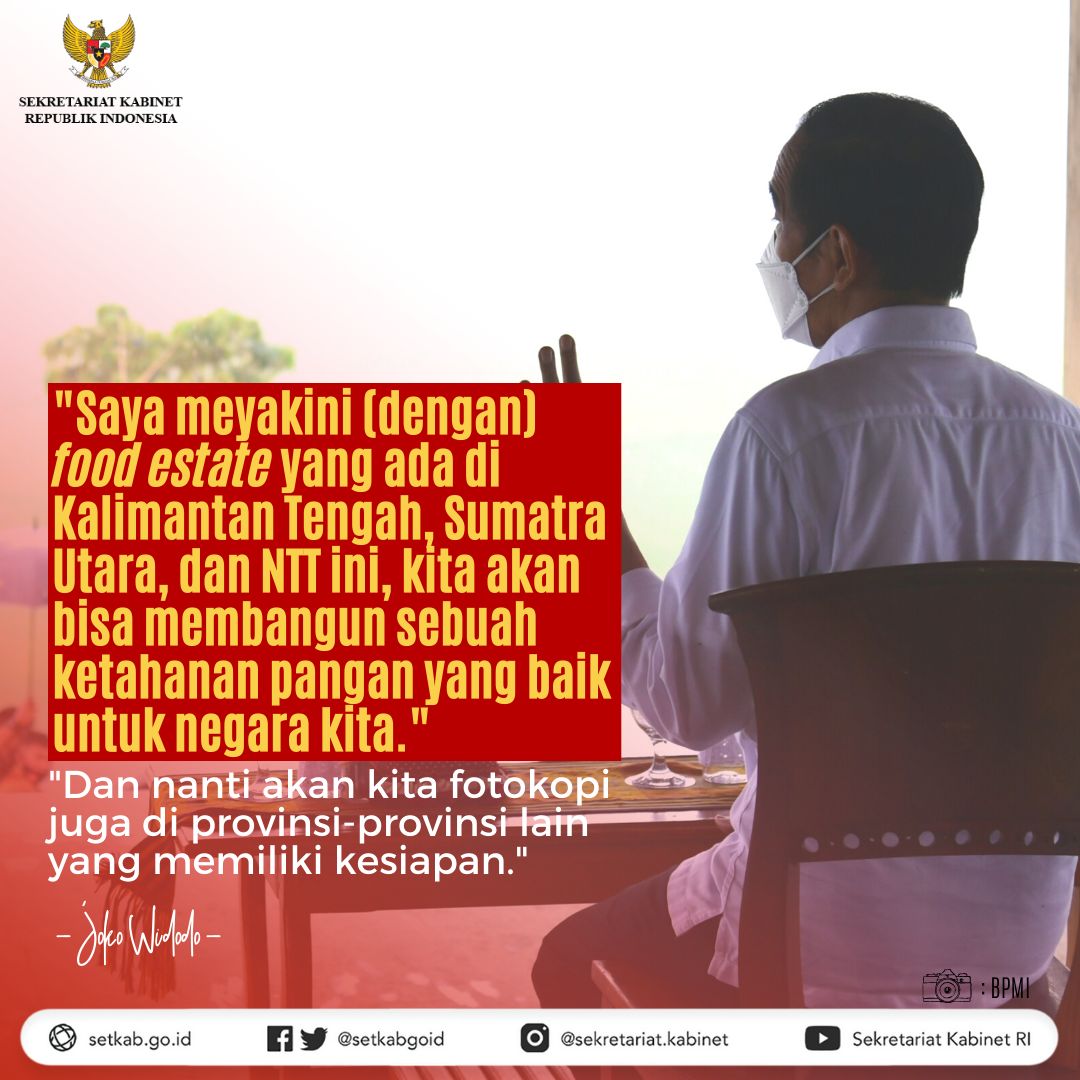 Pesan Presiden RI saat meninjau lumbung pangan di Kabupaten Sumba Tengah, Nusa Tenggara Timur, Selasa (23/02/21)