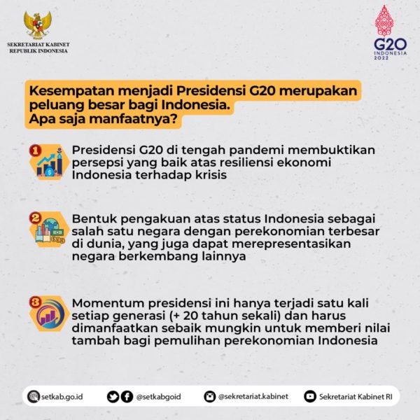 Sekretariat Kabinet Republik Indonesia | Manfaat Presidensi G20 Bagi ...