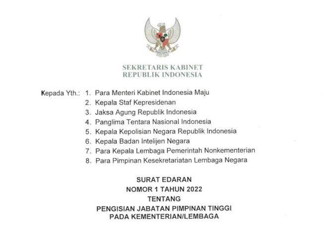 Sekretariat Kabinet Republik Indonesia | Seskab Terbitkan Edaran ...