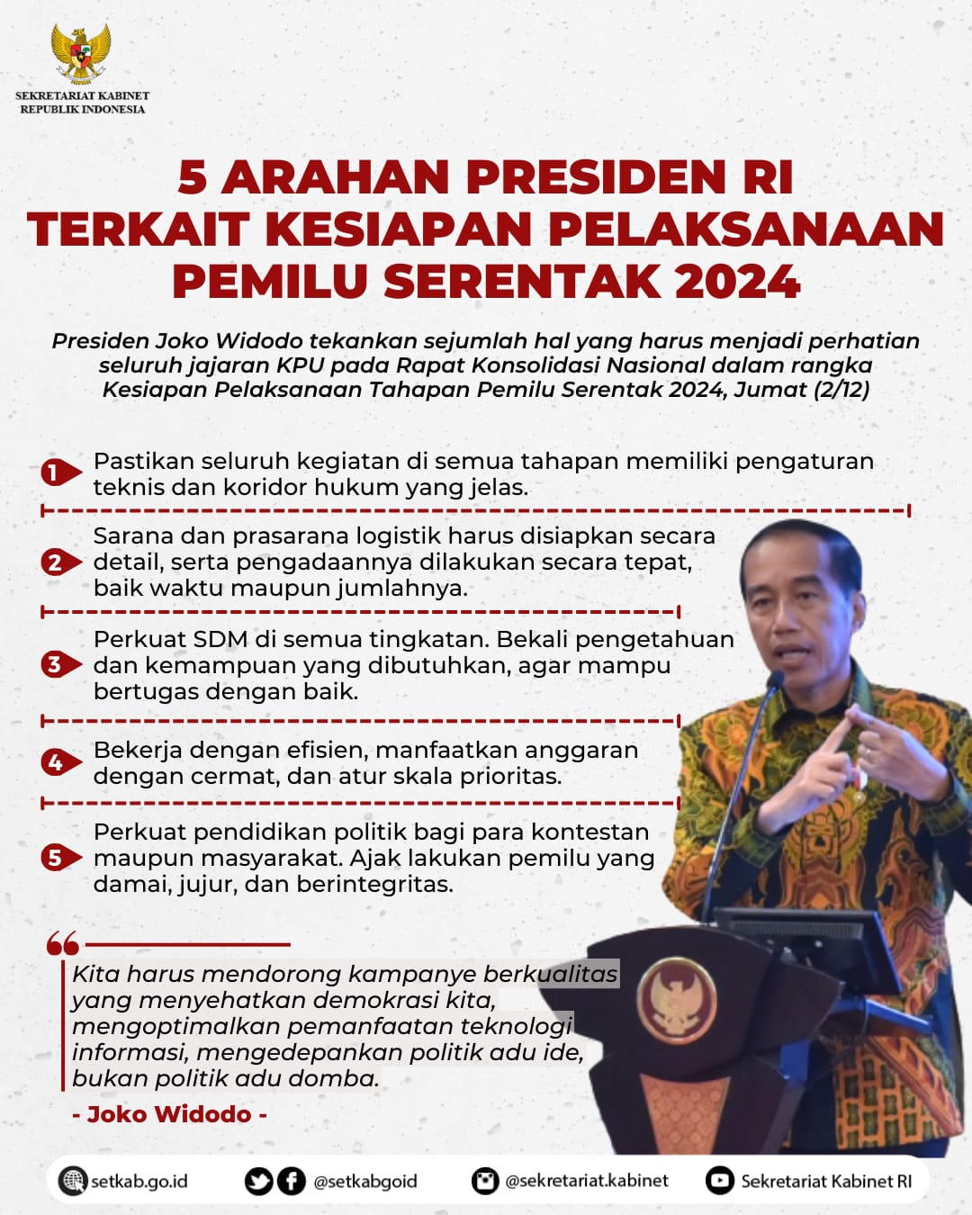 Sekretariat Kabinet Republik Indonesia | Arahan Presiden RI Terkait ...