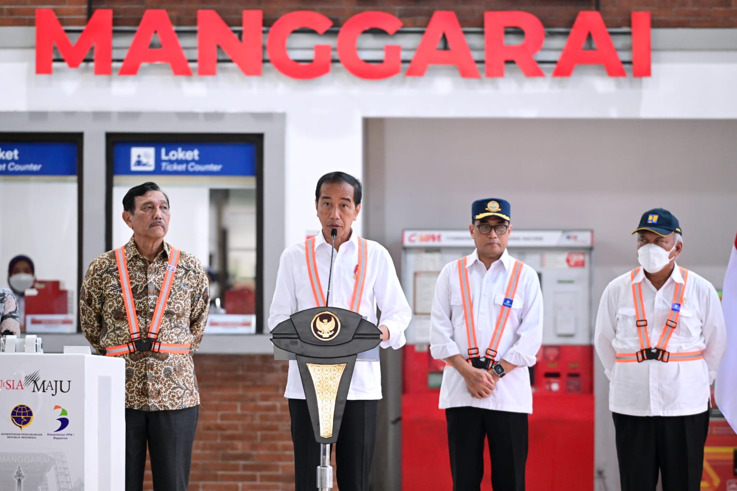 Presiden Jokowi Resmikan Stasiun Manggarai Tahap I, di Manggarai, Jakarta, Senin, (26 /12/2022) 