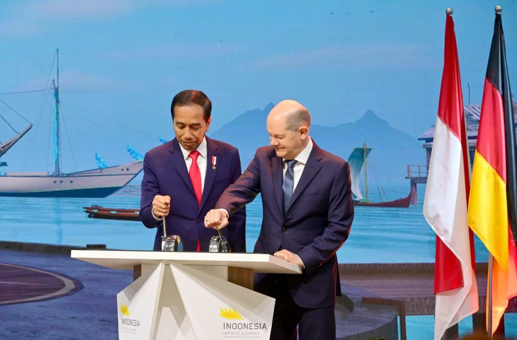 Sekretariat Kabinet Republik Indonesia | Presiden Jokowi Resmikan Paviliun Indonesia di Hannover Messe 2023