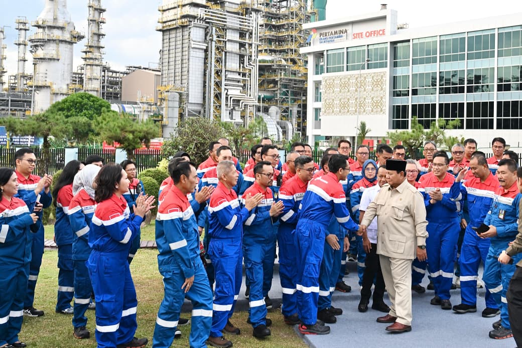 Presiden Prabowo Subianto menegaskan pentingnya membangun bangsa yang percaya diri dan bangga terhadap kemampuan bangsa sendiri pada sambutannya dalam peresmian infrastruktur energi terintegrasi Pertamina Refinery Development Master Plan (RDMP) Balikpapan, Senin, 12 Januari 2026.