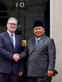 Presiden Republik Indonesia, Prabowo Subianto melakukan pertemuan dengan Perdana Menteri (PM) Inggris, Keir Starmer di Kantor PM Inggris, London, pada Selasa, 20 Januari 2026.
