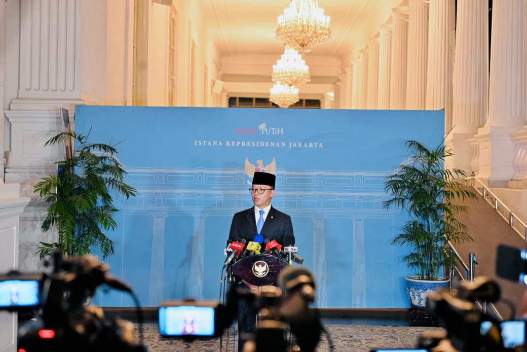 Menlu Sugiono menjelaskan pertemuan Presiden Prabowo bersama tokoh dan akademisi politik luar negeri di Istana Merdeka, Jakarta, pada Rabu, 4 Februari 2026.