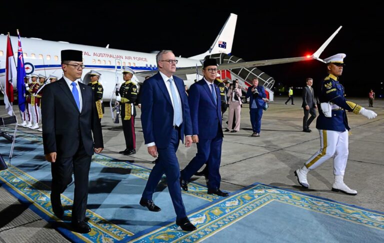 Perdana Menteri (PM) Australia Anthony Albanese tiba di Jakarta dalam rangka kunjungan kerja ke Indonesia pada Kamis malam, 5 Februari 2026.