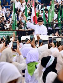 Presiden Tegaskan Komitmen Tingkatkan Layanan Haji dalam sambutannya pada acara Mujahadah Kubro Satu Abad NU, pada Minggu, 8 Februari 2026.