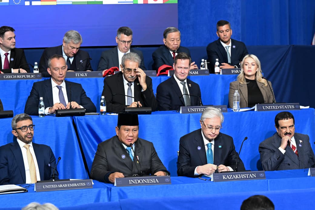 Presiden Prabowo Subianto menghadiri pertemuan perdana (Inaugural Meeting) Board of Peace (BoP) yang digelar di Donald Trump United States Institute of Peace, Washington, D.C., Amerika Serikat, pada Kamis, 19 Februari 2026.