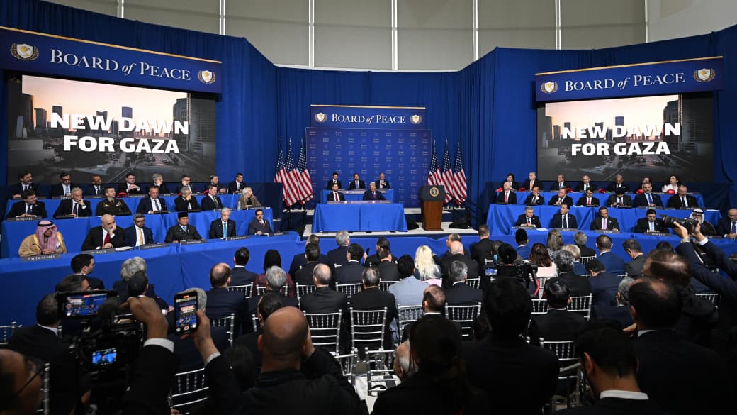 Presiden  Prabowo Subianto menghadiri pertemuan perdana (Inaugural Meeting) Board of Peace (BoP) yang digelar di Donald Trump United States Institute of Peace, Washington, D.C., Amerika Serikat, pada Kamis, 19 Februari 2026. 