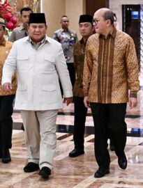 Presiden Prabowo Subianto menghadiri acara tasyakuran Hari Ulang Tahun (HUT) ke-1 Danantara Indonesia yang digelar di Wisma Danantara, pada Rabu, 11 Maret 2026.