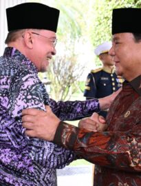 Presiden Prabowo Subianto menerima kunjungan sahabat lamanya yang juga Perdana Menteri (PM) Malaysia, Anwar Ibrahim, di Istana Merdeka, Jakarta, pada Jumat, 27 Maret 2026.