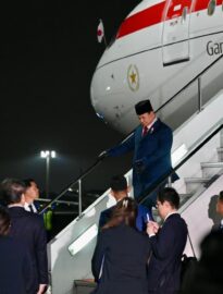 Presiden Prabowo Subianto tiba di Bandar Udara Haneda, Tokyo, Jepang pada Minggu, 29 Maret 2026.