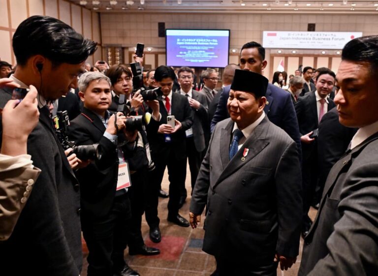 Presiden Prabowo menghadiri Forum Bisnis Indonesia-Jepang yang digelar di Imperial Hotel Tokyo, pada Senin, 30 Maret 2026.