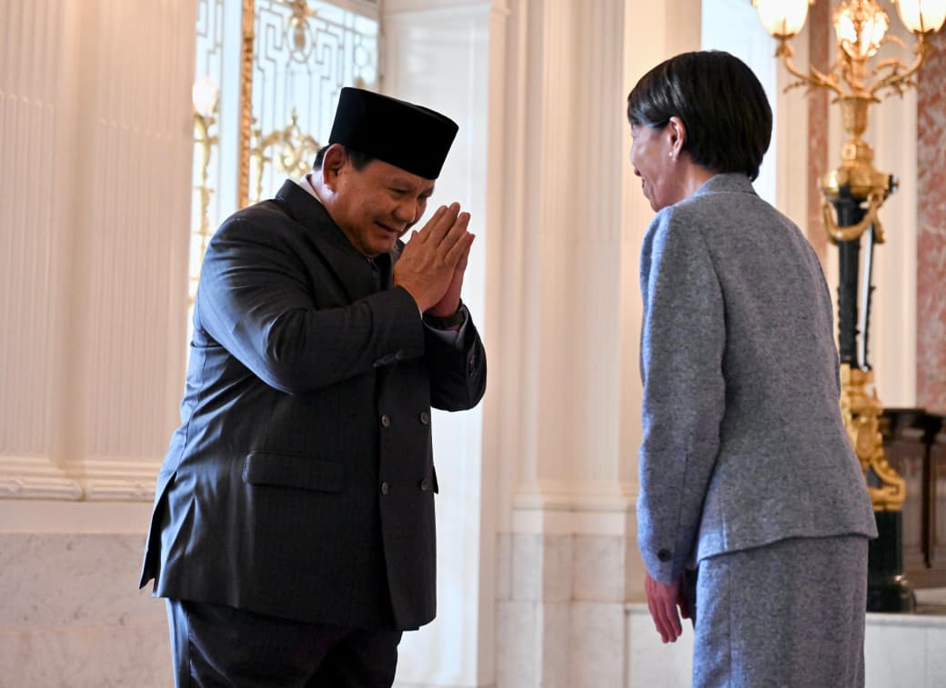 Presiden Republik Indonesia, Prabowo Subianto bertemu dengan Perdana Menteri Jepang, Sanae Takaichi, dalam rangkaian kunjungan resmi di Istana Akasaka, Tokyo, pada Selasa, 31 Maret 2026.