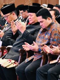 Presiden Prabowo menghadiri Musyawarah Nasional XVI IPSI Masa Bakti 2026–2030 di Jakarta International Convention Center (JICC), Jakarta, pada Sabtu, 11 April 2026.