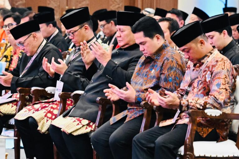 Presiden Prabowo menghadiri Musyawarah Nasional XVI IPSI Masa Bakti 2026–2030 di Jakarta International Convention Center (JICC), Jakarta, pada Sabtu, 11 April 2026.