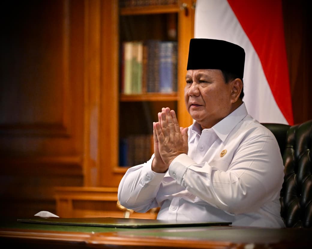 Presiden Prabowo Subianto menyampaikan ucapan selamat merayakan Dharma Santi Tahun 2026 kepada seluruh umat Hindu di Indonesia pada Jumat, 17 April 2026.