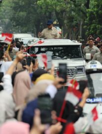 Presiden Prabowo Subianto tiba di Stadion Siliwangi, Kota Bandung, Provinsi Jawa Barat, pada Senin, 25 Mei 2026.