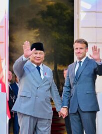 Presiden Prabowo bertemu dengan Presiden Republik Prancis Emmanuel Macron dalam rangkaian kunjungan kenegaraan di Istana Élysée, Kamis, 28 Mei 2026.