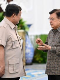 Presiden Prabowo Subianto menerima Wakil Presiden ke-10 dan ke-12 Republik Indonesia Jusuf Kalla, di Istana Merdeka, Jakarta, pada Kamis, 11 Juni 2026.