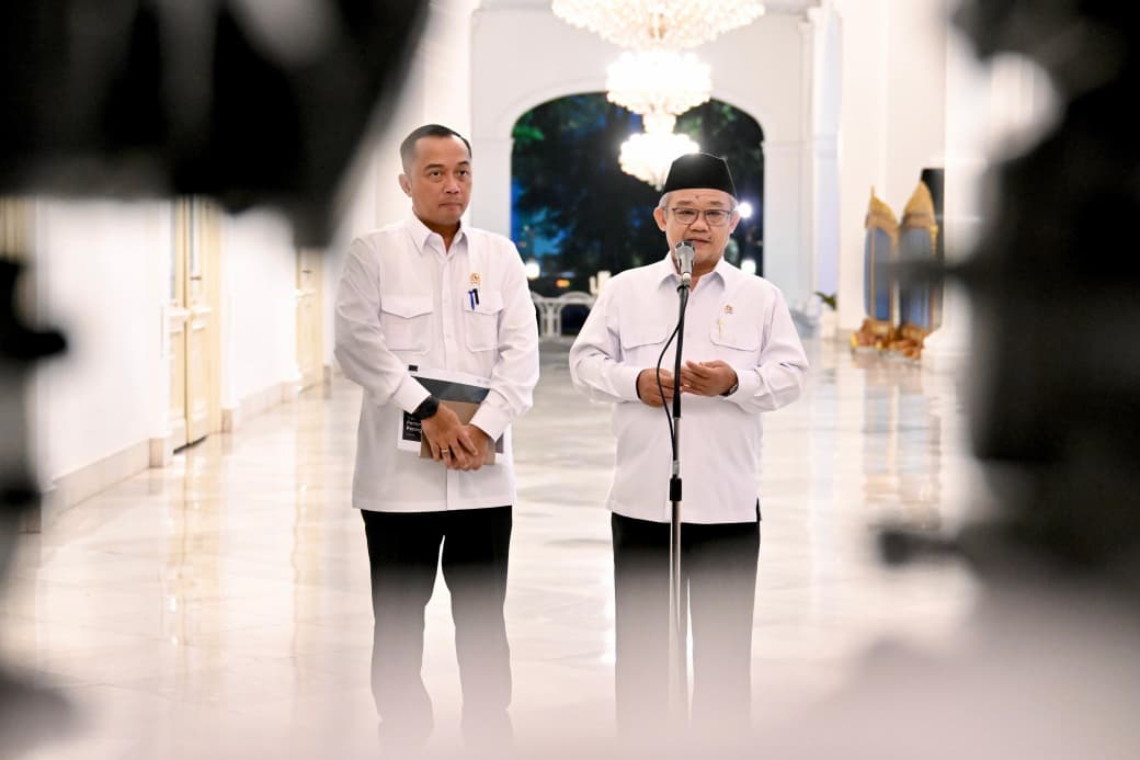 Menteri Pendidikan Dasar dan Menengah (Mendikdasmen) Abdul Mu'ti memberikan keterangan pers di Istana Merdeka, Jakarta, pada Kamis, 11 Juni 2026.