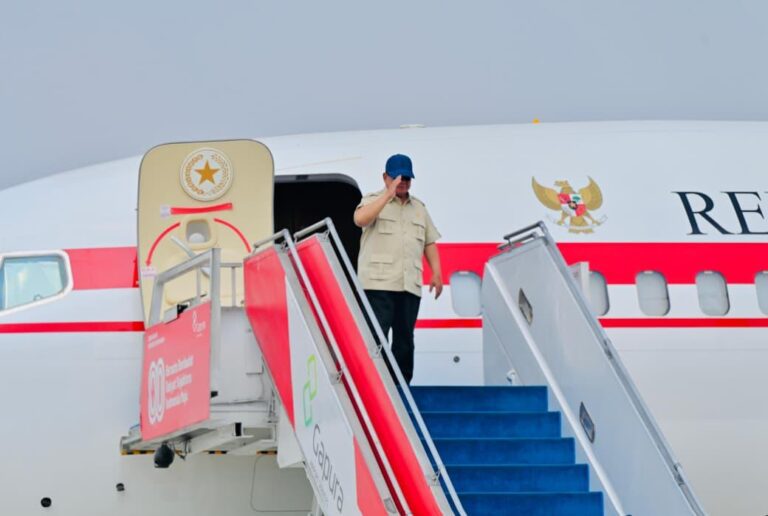 President Prabowo Subianto is about to depart for East Java province to lead the simultaneous grand harvest in 43 locations across Indonesia (BPMI of the Presidential Secretariat)