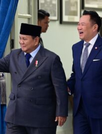 Presiden Prabowo Subianto bersama Perdana Menteri (PM) Kerajaan Tailan Anutin Charnvirakul menyaksikan penunjukkan sejumlah dokumen kerja sama antara Indonesia dan Tailan di Istana Merdeka, Jakarta, pada Senin, 3 Agustus 2026.