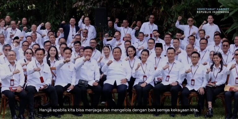 Salah satu cuplikan pada video capaian nyata kinerja Presiden Prabowo Subianto dan Wakil Presiden Gibran Rakabuming.